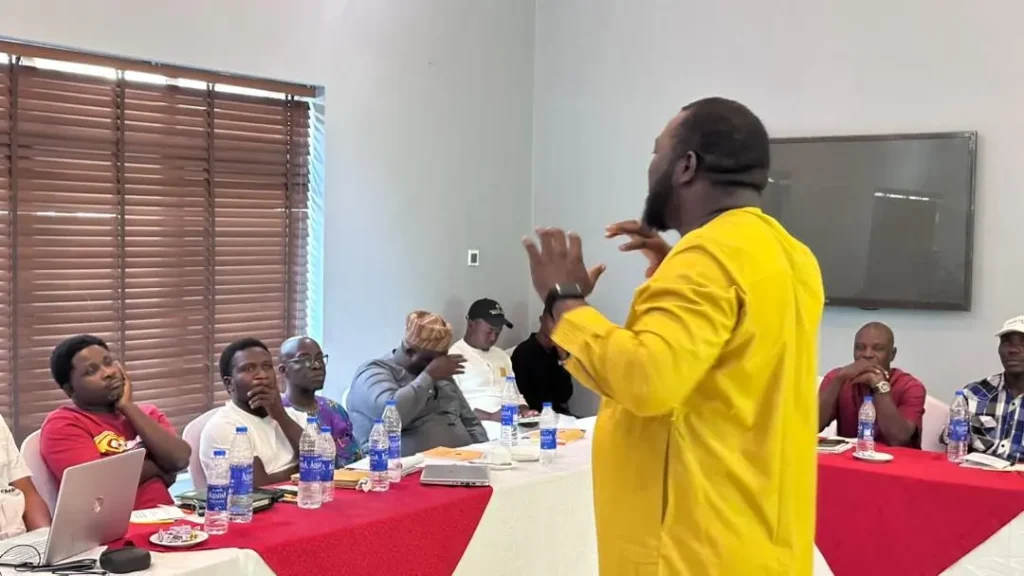 Employee professional development training session